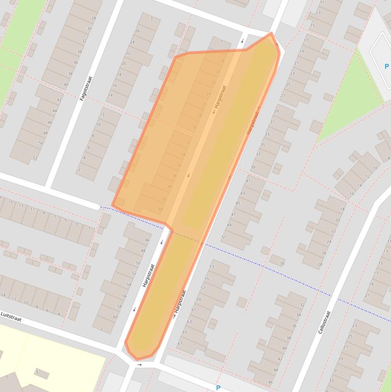 Kaart van postcodegebied 1312KL.