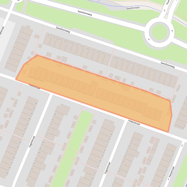 Kaart van postcodegebied 1312KT.