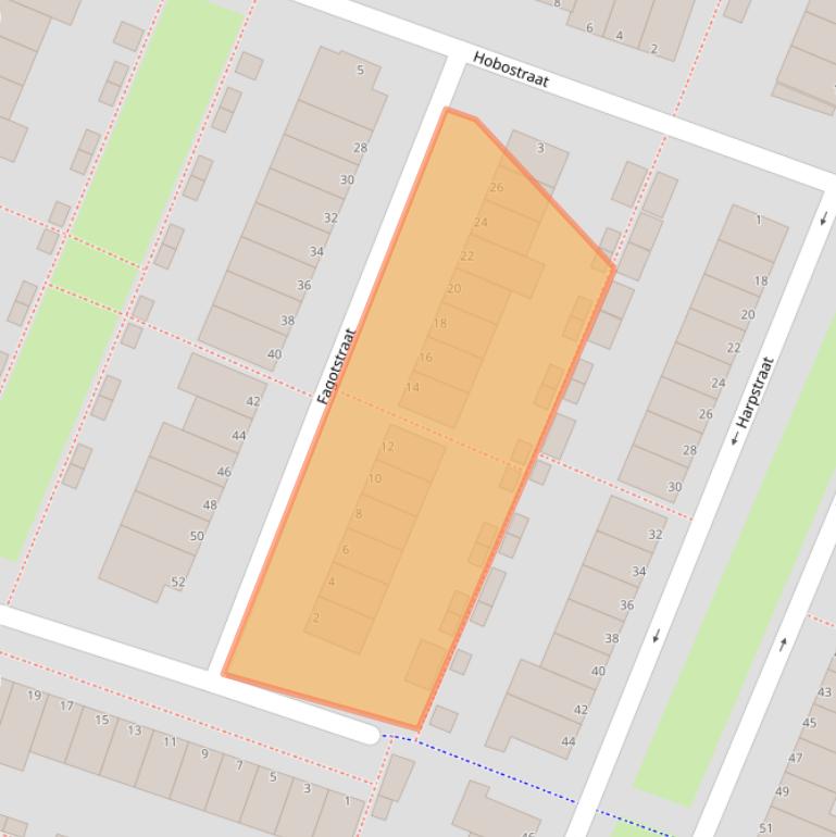 Kaart van postcodegebied 1312LA.