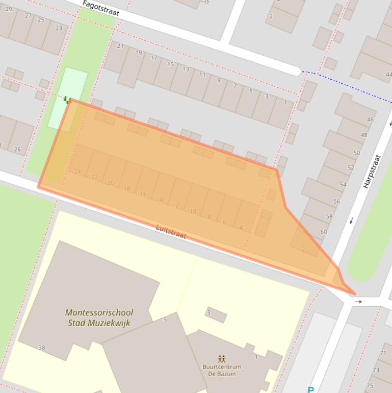 Kaart van postcodegebied 1312LJ.