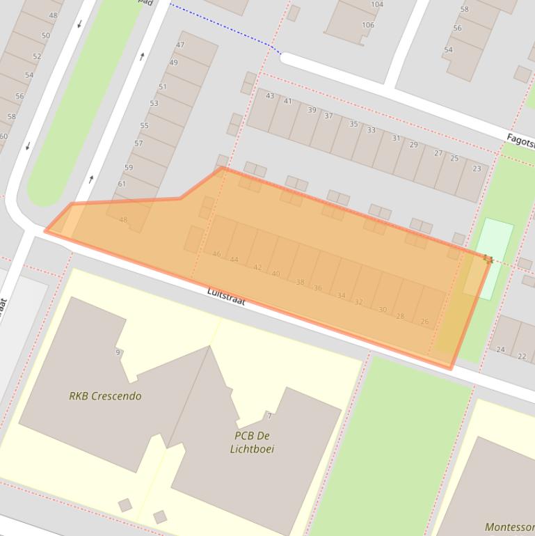 Kaart van postcodegebied 1312LK.