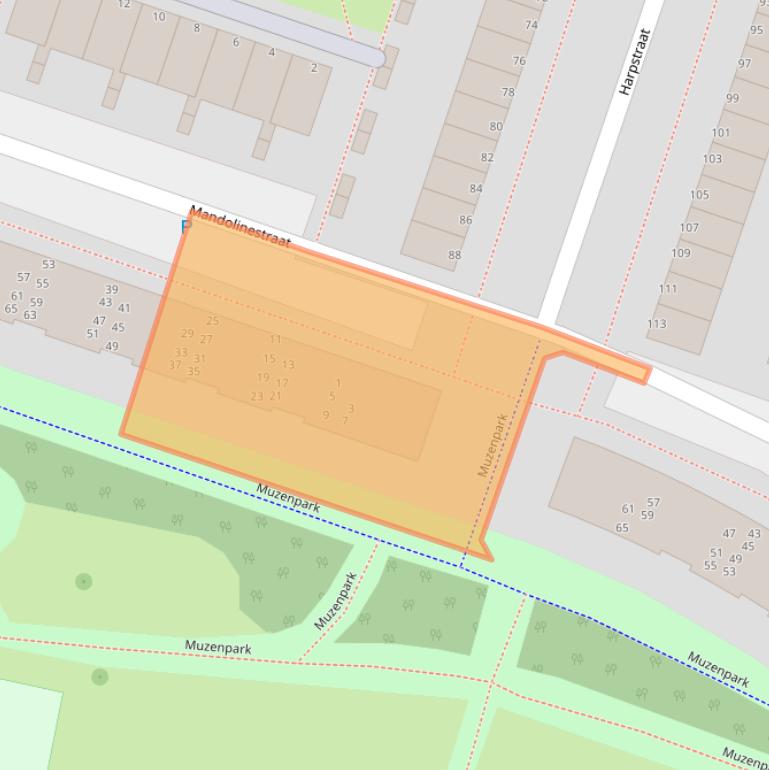 Kaart van postcodegebied 1312LR.