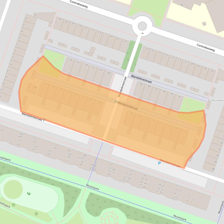 Kaart van postcodegebied 1312LX.
