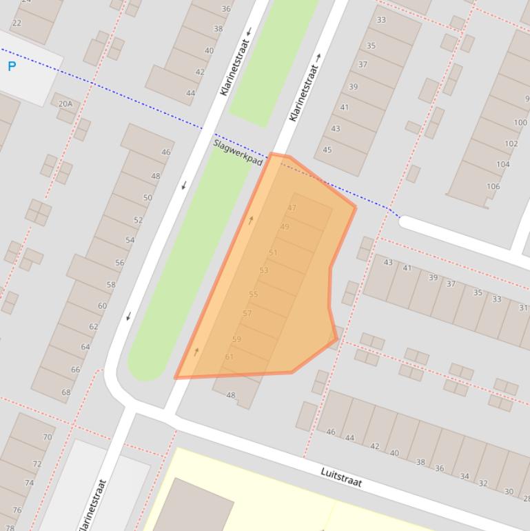 Kaart van postcodegebied 1312NE.