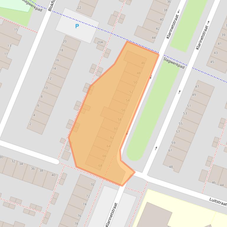 Kaart van postcodegebied 1312NK.