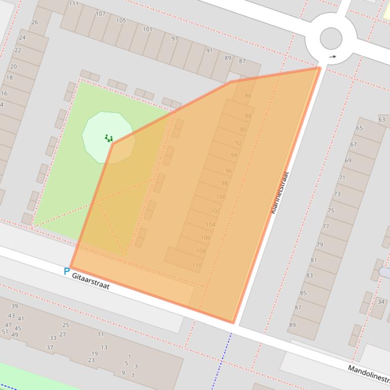 Kaart van postcodegebied 1312NN.