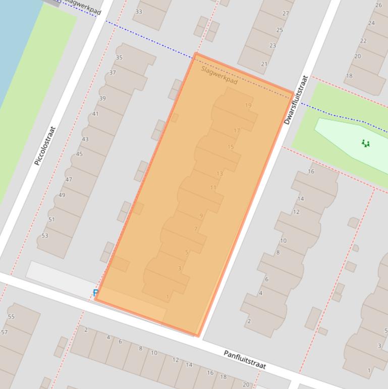 Kaart van postcodegebied 1312PB.