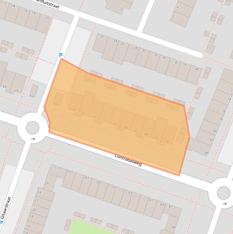 Kaart van postcodegebied 1312PN.