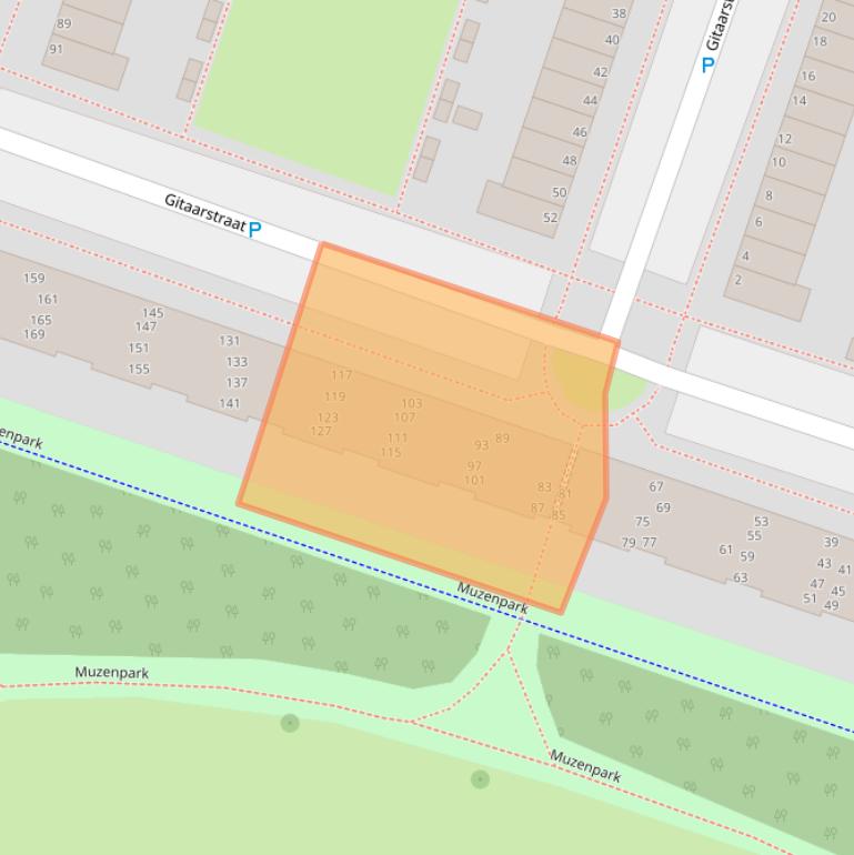 Kaart van postcodegebied 1312PT.