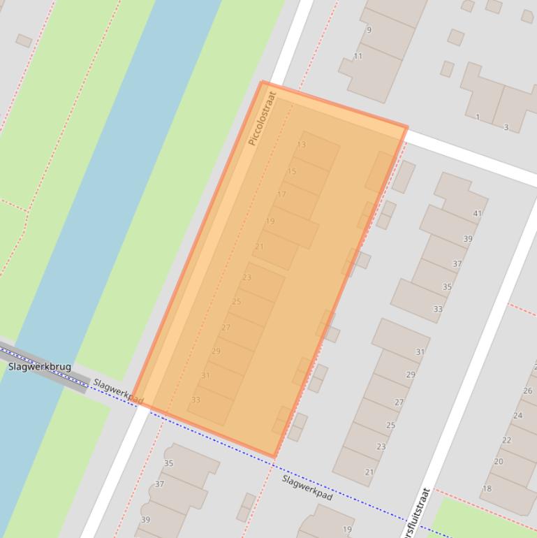 Kaart van postcodegebied 1312RC.