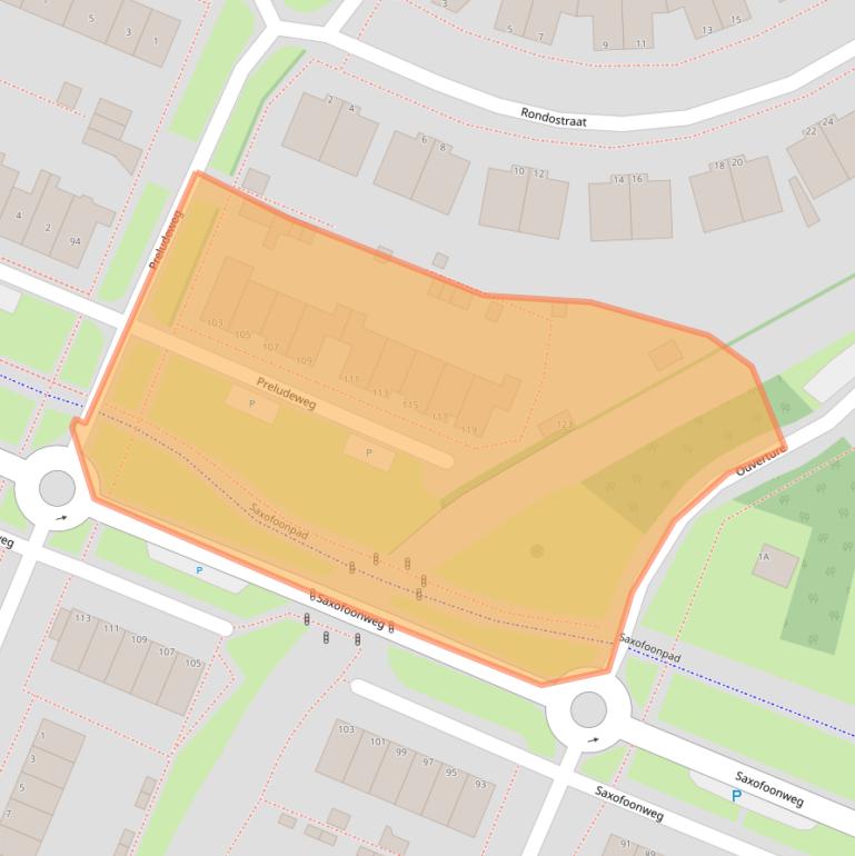 Kaart van postcodegebied 1312SP.