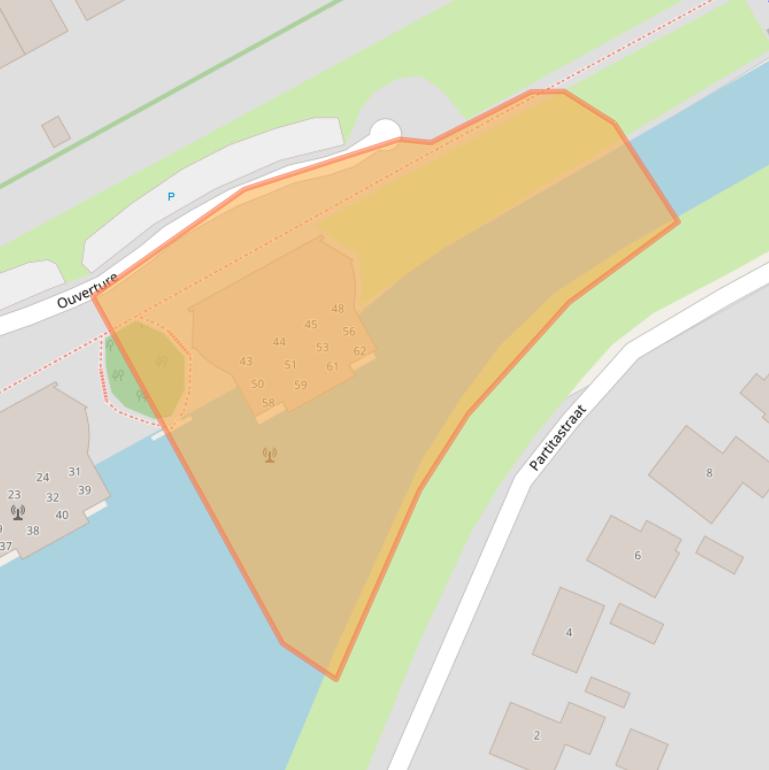 Kaart van postcodegebied 1312SW.