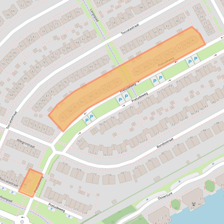 Kaart van postcodegebied 1312SZ.