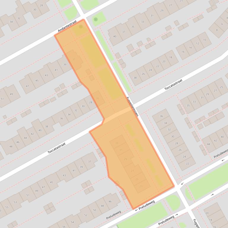 Kaart van postcodegebied 1312TG.