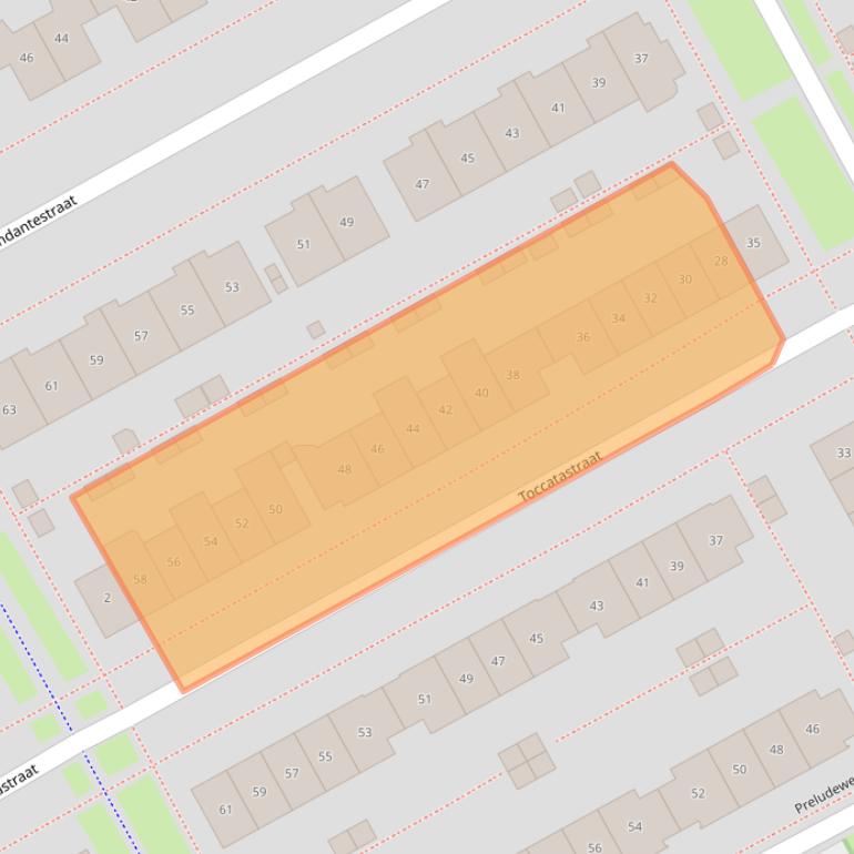 Kaart van postcodegebied 1312TN.