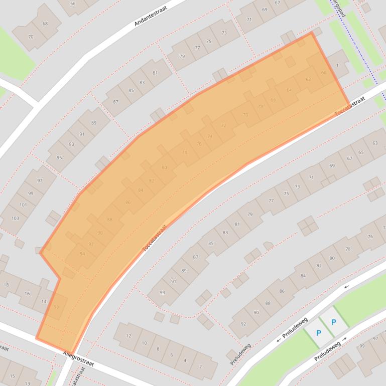 Kaart van postcodegebied 1312TP.