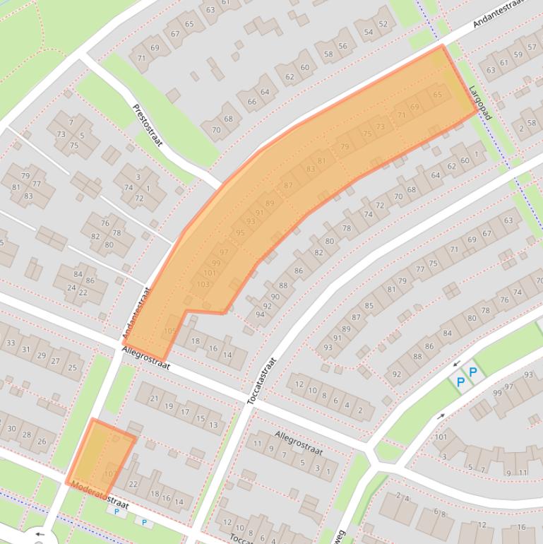 Kaart van postcodegebied 1312TT.