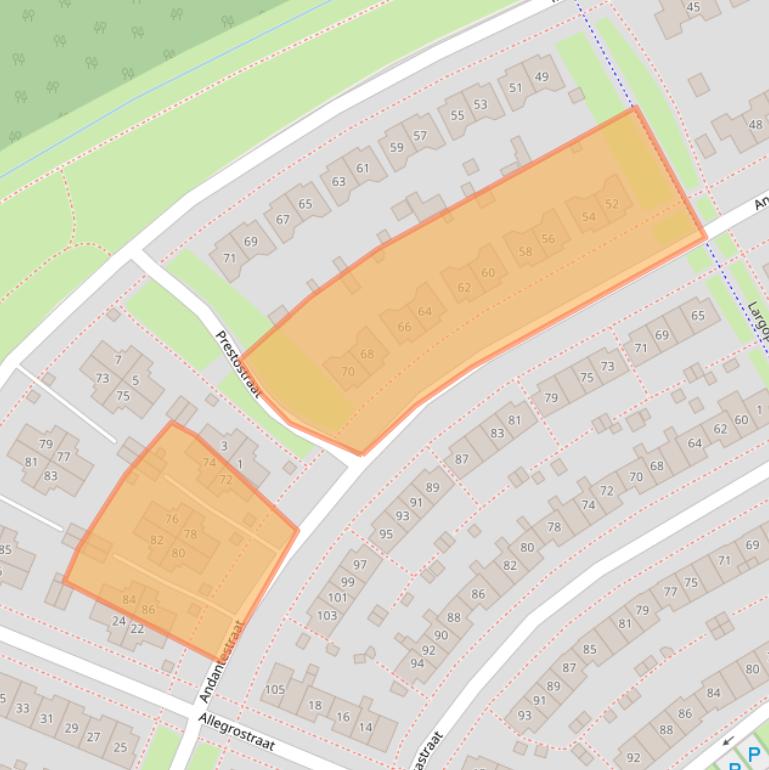 Kaart van postcodegebied 1312TW.