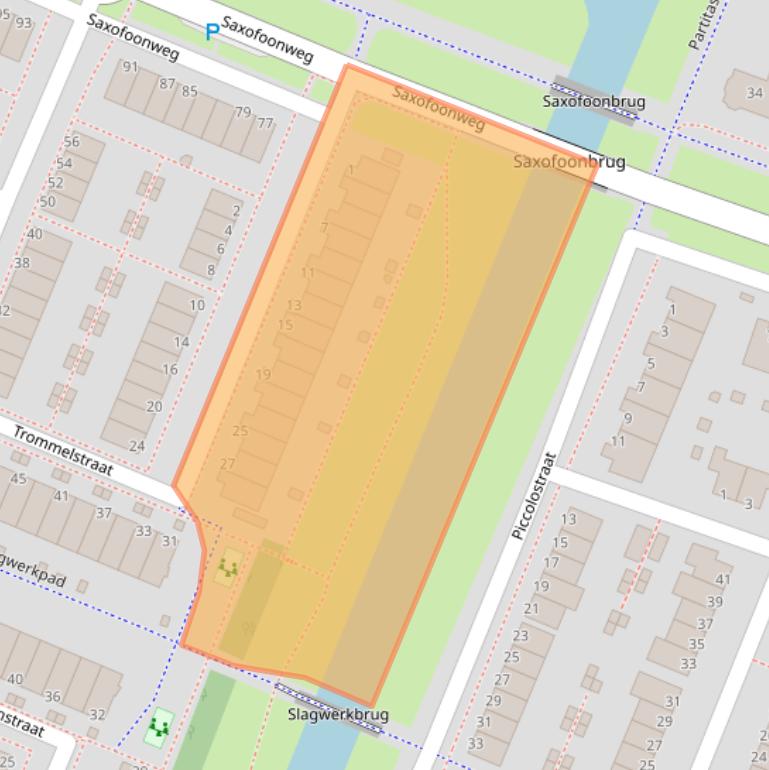 Kaart van postcodegebied 1312WD.