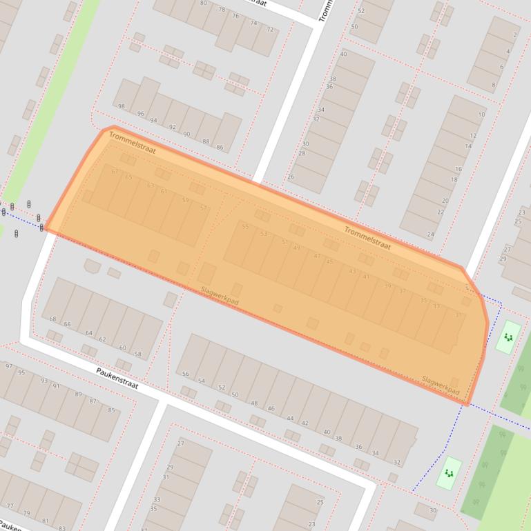 Kaart van postcodegebied 1312WE.
