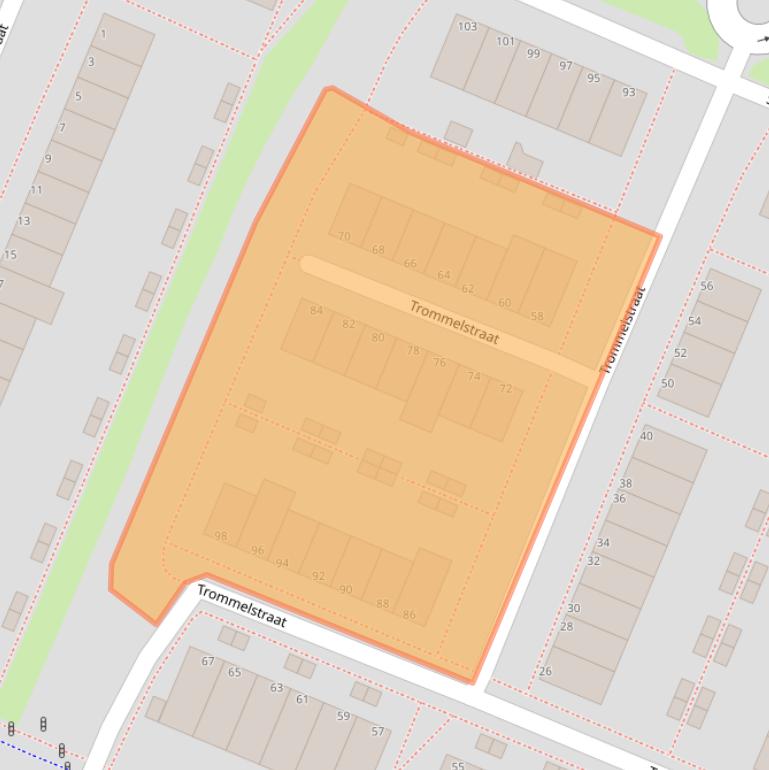 Kaart van postcodegebied 1312WH.