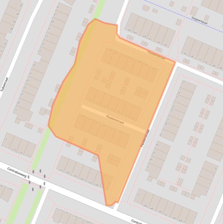 Kaart van postcodegebied 1312WK.