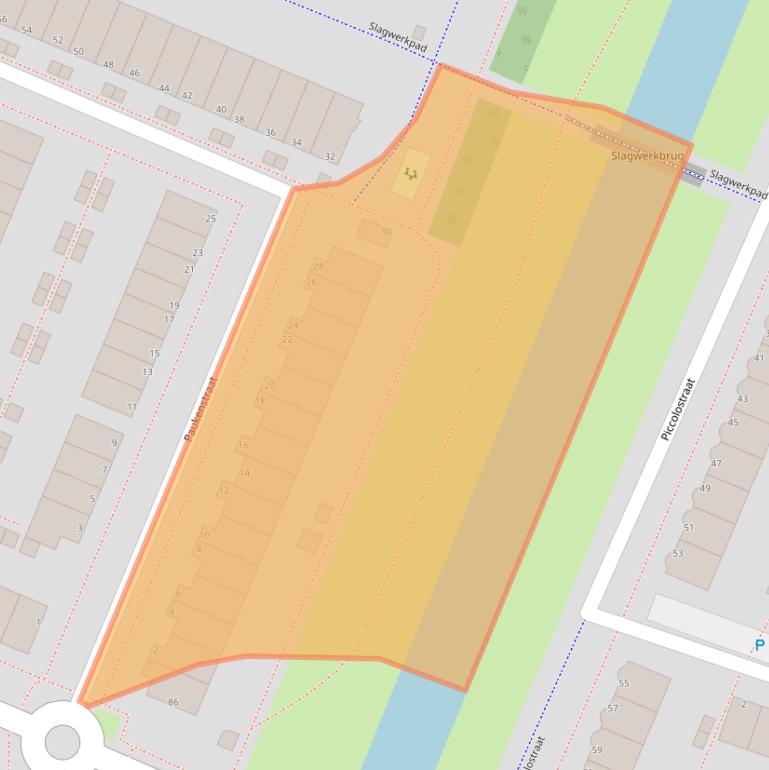 Kaart van postcodegebied 1312WL.