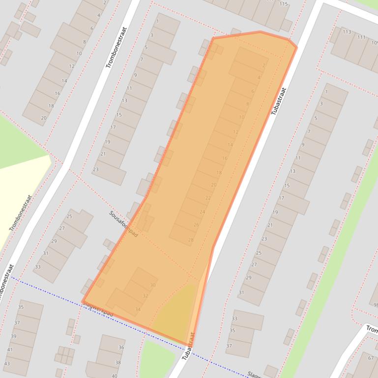 Kaart van postcodegebied 1312WV.