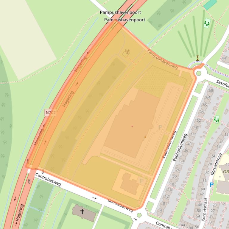 Kaart van postcodegebied 1312XK.