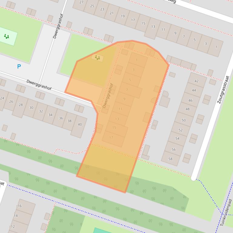 Kaart van postcodegebied 1313AT.