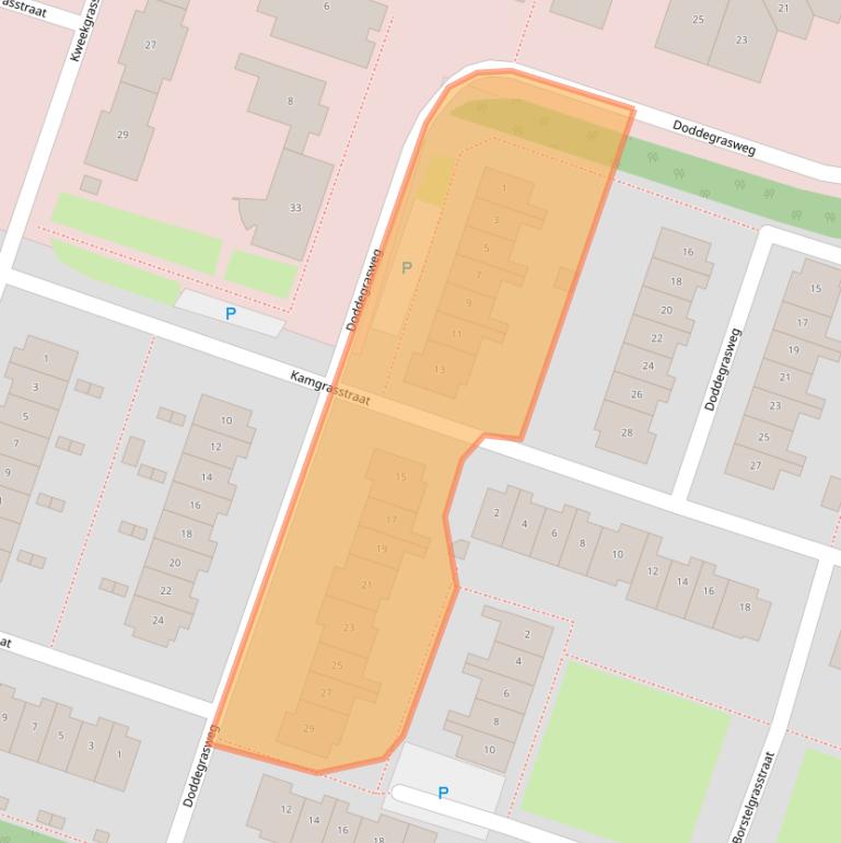 Kaart van postcodegebied 1313AW.
