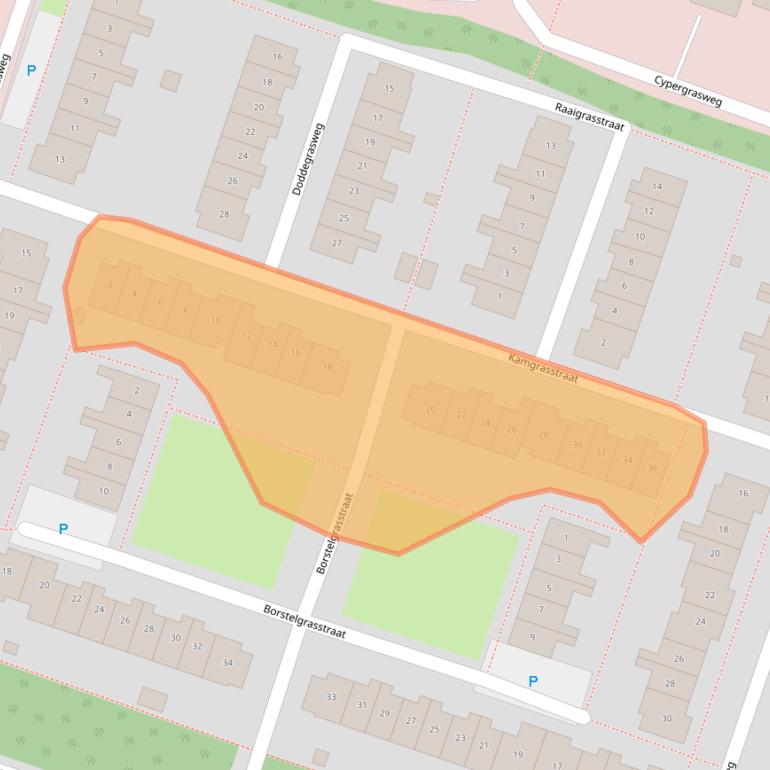Kaart van postcodegebied 1313BB.