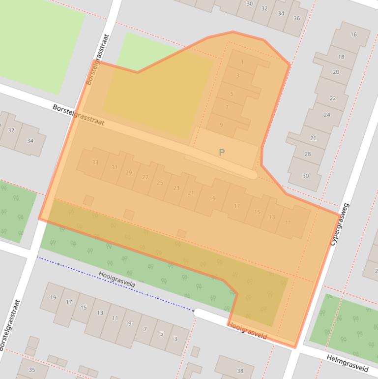 Kaart van postcodegebied 1313BC.