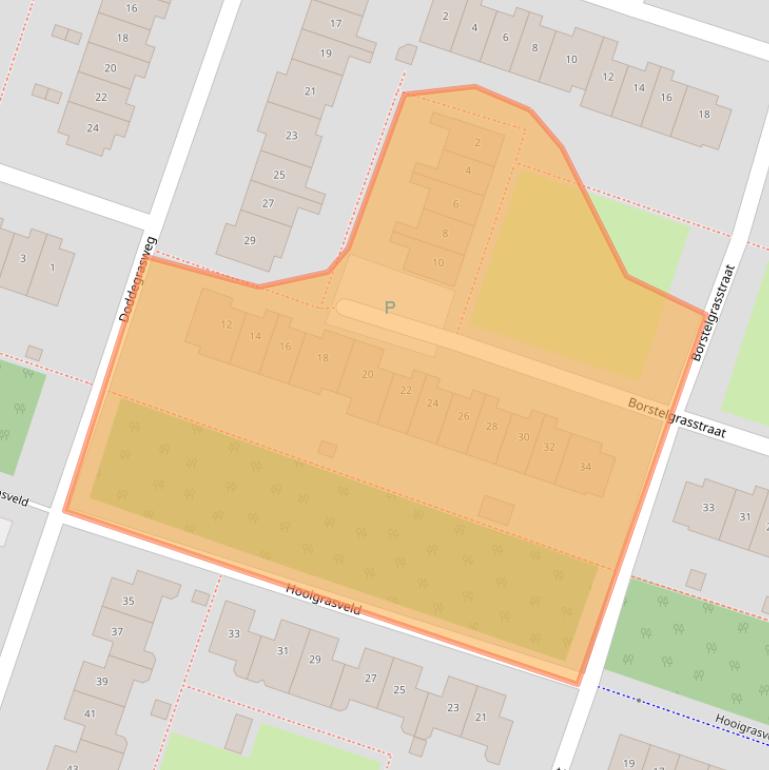 Kaart van postcodegebied 1313BG.