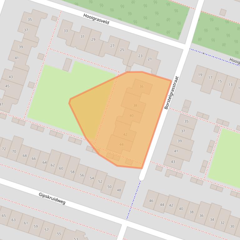 Kaart van postcodegebied 1313BH.