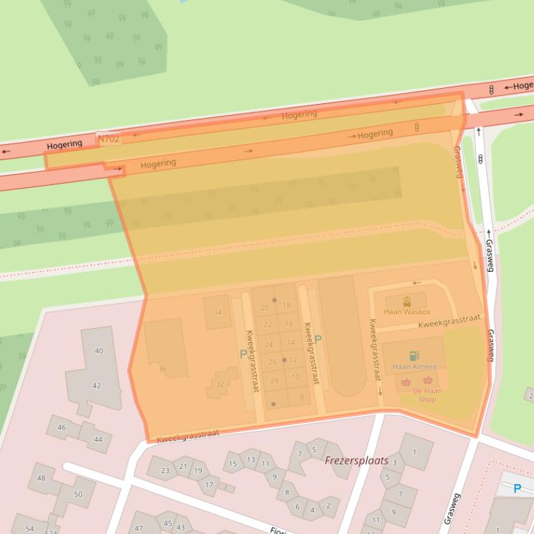 Kaart van postcodegebied 1313BX.