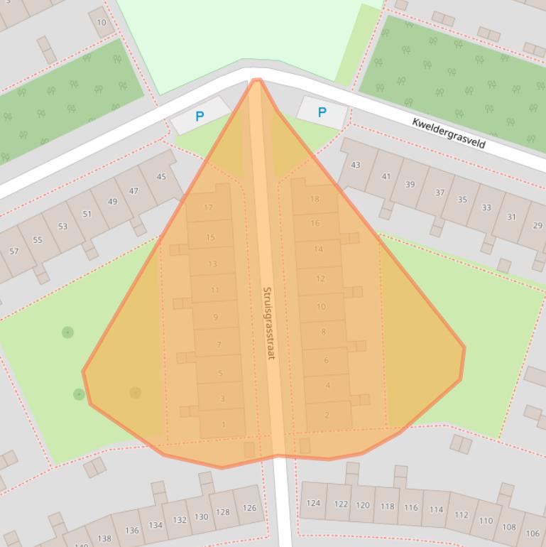 Kaart van postcodegebied 1313CK.