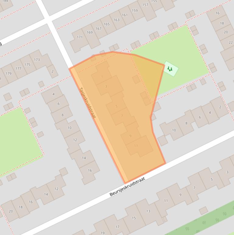 Kaart van postcodegebied 1313DD.