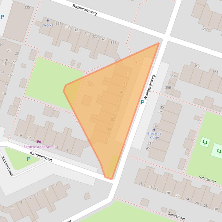 Kaart van postcodegebied 1313ER.