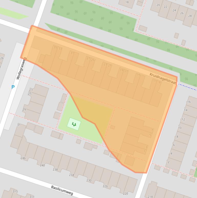 Kaart van postcodegebied 1313ET.