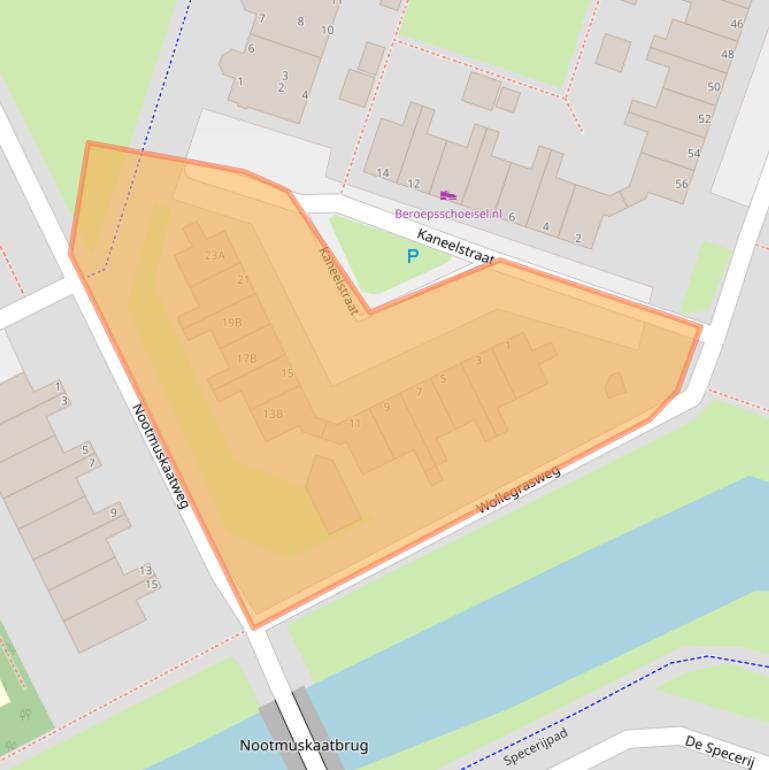 Kaart van postcodegebied 1313GC.