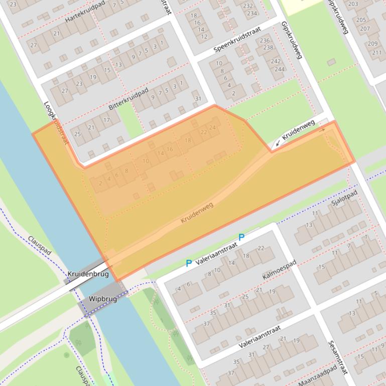 Kaart van postcodegebied 1313JG.