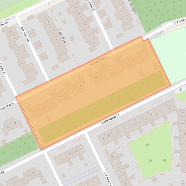 Kaart van postcodegebied 1313KS.