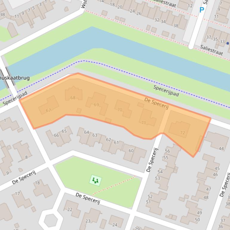 Kaart van postcodegebied 1313NJ.