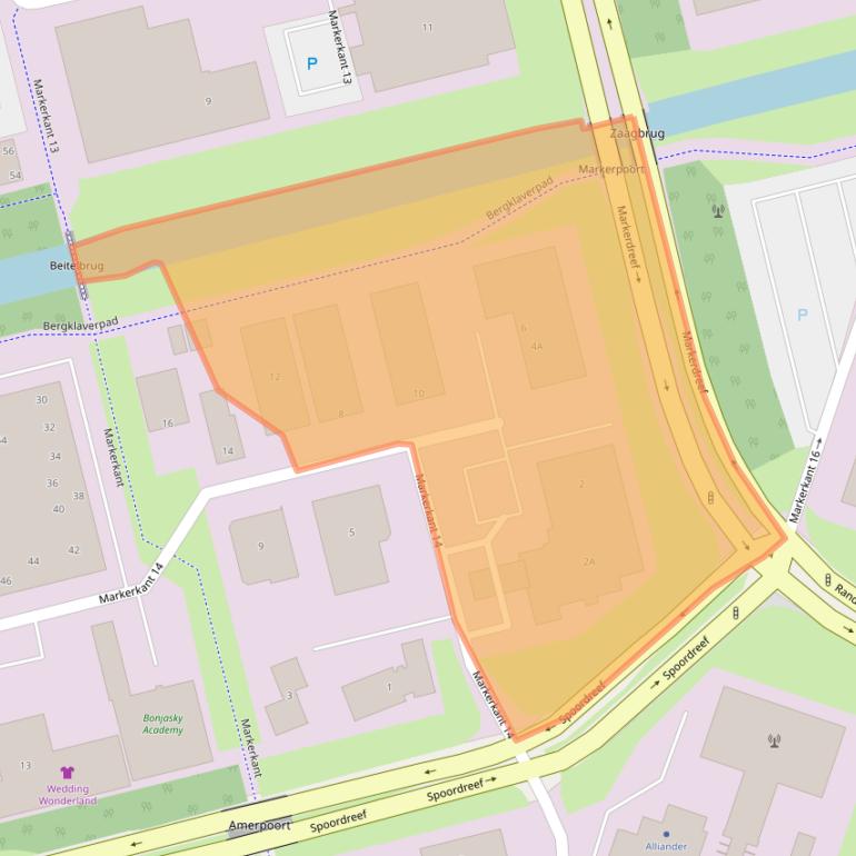 Kaart van postcodegebied 1314AR.
