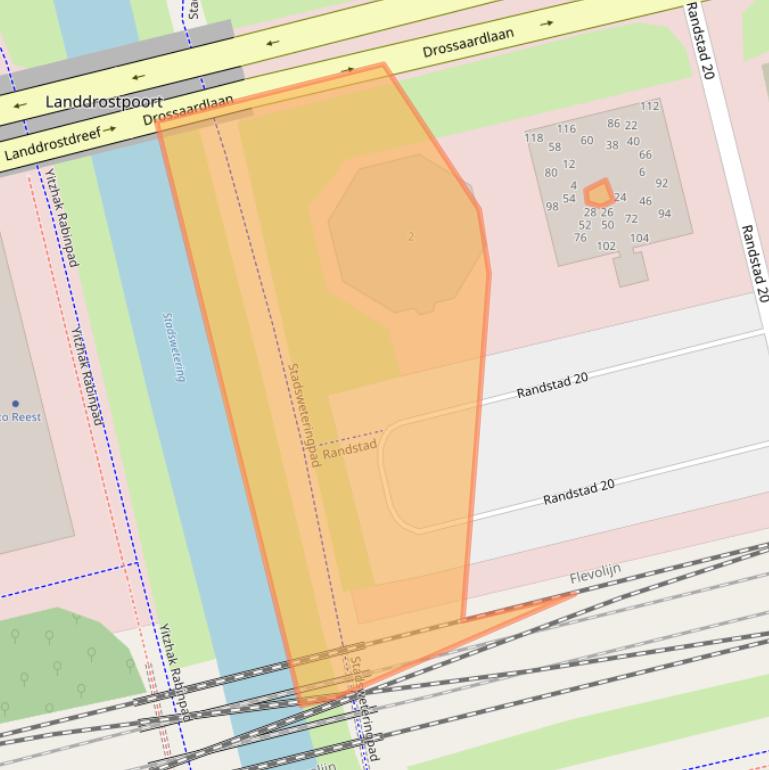 Kaart van postcodegebied 1314BA.