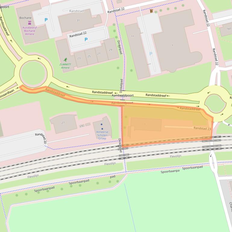 Kaart van postcodegebied 1314BN.