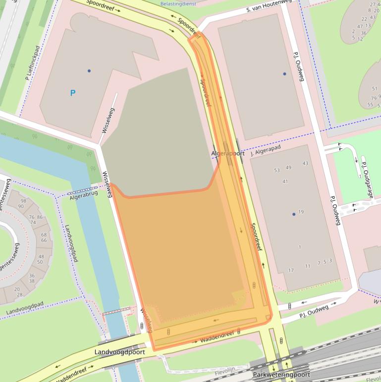 Kaart van postcodegebied 1314CA.
