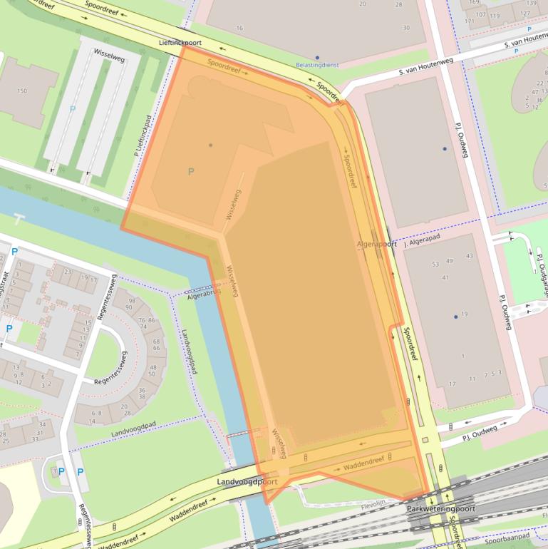 Kaart van postcodegebied 1314CB.