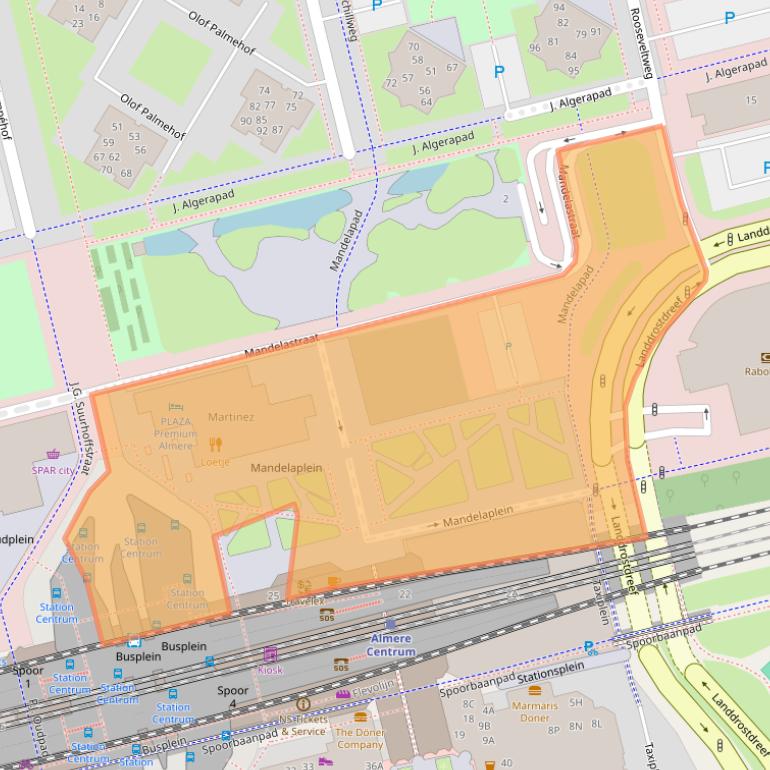 Kaart van postcodegebied 1314CG.